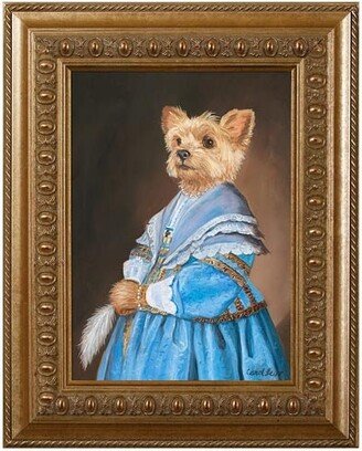 Yorkie, Cute Fridge Magnet, Yorkie Gifts, Ornament, Mom, Yorkie in A Blue Dress