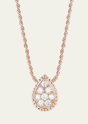 Serpent Boheme Small Pink Gold Diamond Pendant Necklace