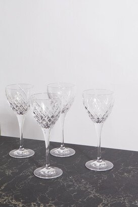 Soho Home - Barwell Set Of Four Cut Crystal White Wine Glasses - Neutrals