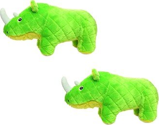 Mighty Safari Rhinoceros Green, 2-Pack Dog Toys