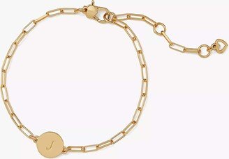 J Initial Chain Bracelet