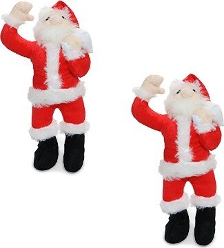 Mighty Jr Arctic Santa, 2-Pack Dog Toys