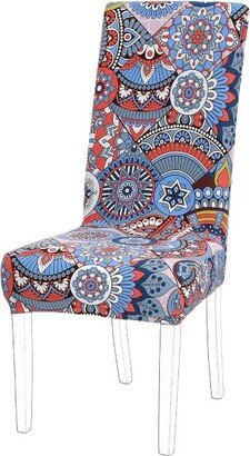 PiccoCasa Dining Chair Covers Stool Slipcover Stretch Spandex Chair Protectors Short Kitchen Chair Seat Cover Multicolor M