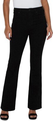 Lucy High-Rise Bootcut Eco Black Compression Denim Jeans for Women in Black Rinse - Cotton Blend Black Rinse 4 32