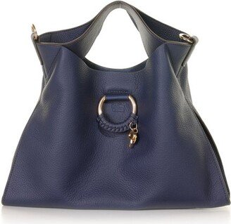 Charm-Detailed Top Handle Bag