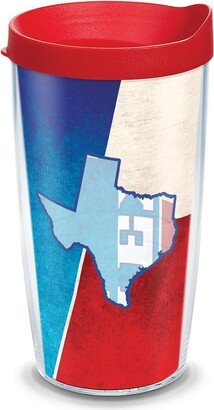 Tervis Texas State Flag Colossal Made in Usa Double Walled Insulated Tumbler Travel Cup Keeps Drinks Cold & Hot, 16oz, Clear