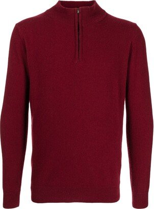 Quarter-Zip Merino-Cashmere Jumper-AF