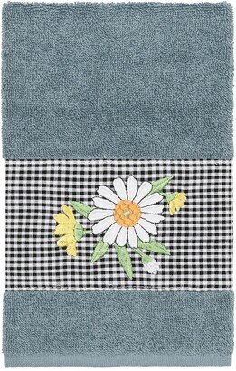 Daisy Embellished Hand Towel - Teal