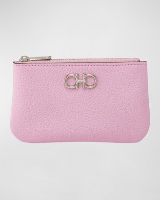 Gancino Zip Leather Clutch Bag