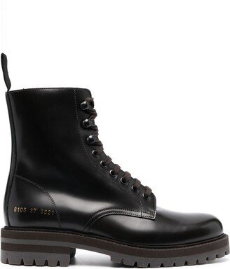 Combat lace-up ankle boots