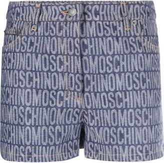 Monogram-Jacquard Denim Shorts