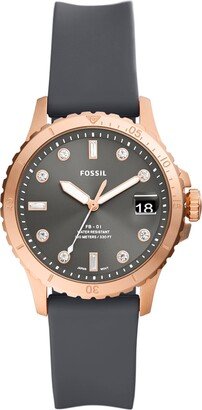 Women's FB-01 Quartz Stainless Steel and Silicone Watch