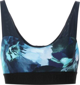 Abstract-Pattern Watercolour Sports-Bra