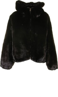 Short Bomber Coat With Hood