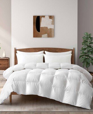 Medium Weight Extra Soft Goose Feather Fiber Comforter, California King