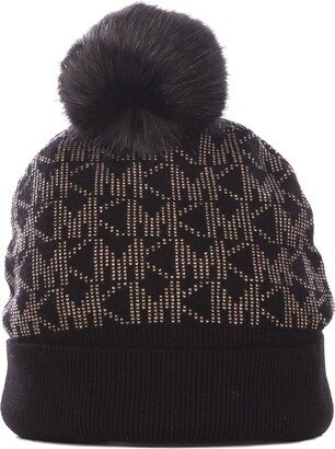 All-Over Logo Pom-Pom Beanie