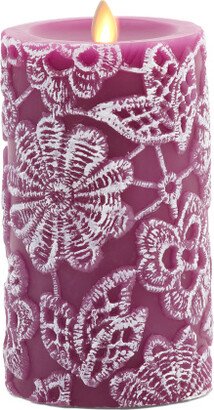 TJMAXX Embossed Floral Led Candle