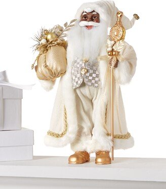 Ivory & Gold Santa Figurine with Gift Bag, Created for Macy's