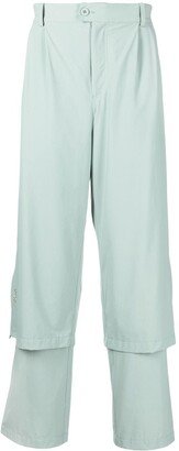 Ocie layered straight-leg trousers