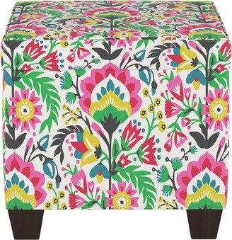 Pattern Fairland Square Storage Ottoman Bright Floral