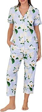 Short Sleeve Cropped Pajama Set