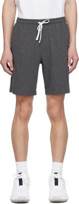 Gray Embroidered Shorts-AB