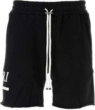 Logo Printed Drawstring Shorts-AS