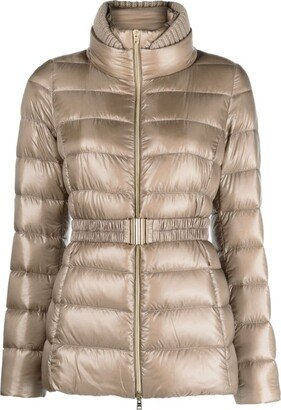 Belted Quilted Jacket-AB