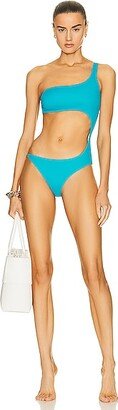 Cut Out One Piece Swimsuit in Turquoise