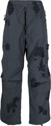 Compass-badge straight-leg trousers