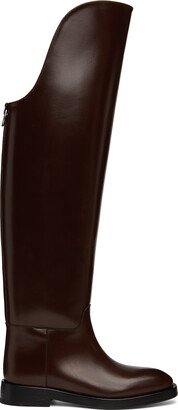 DURAZZI MILANO Burgundy Equestrian Boots