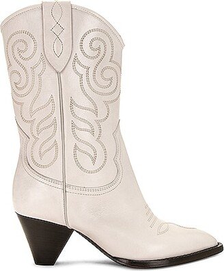 Luliette Embroidered Boot in Light Grey