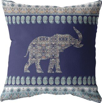 Amrita Sen Designs Amrita Sen Paisley Elephant Indoor Outdoor Pillow Zip