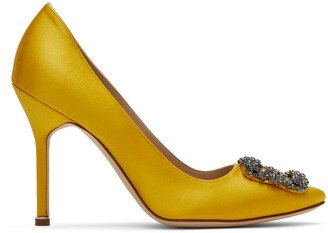 Yellow Satin Hangisi Heels