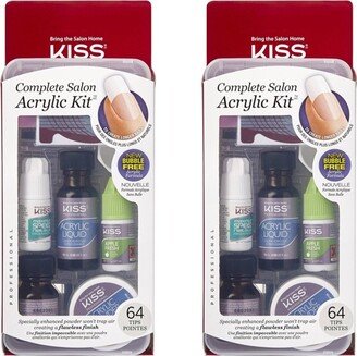 Kiss Nails KISS Complete Salon Acrylic Kit - 2pk - 128ct