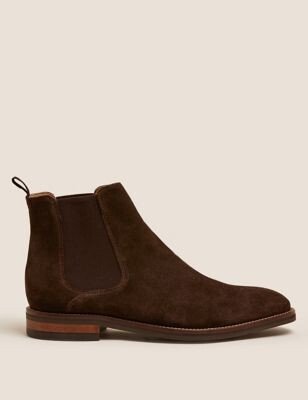 Suede Pull-On Chelsea Boots