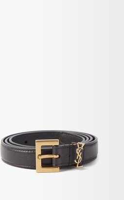 monogram Leather Belt