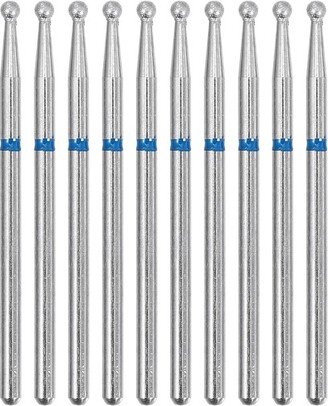 Unique Bargains Emery Nail Drill Bits Set for Acrylic Nails 3/32 Inch Nail Art Tools 44.3mm Length Blue 10 Pcs