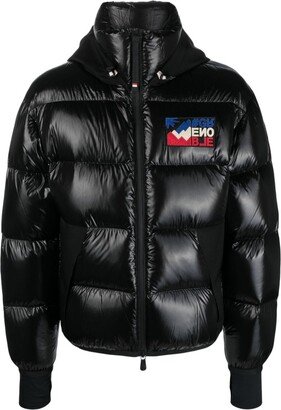 Marcassin logo-patch padded jacket