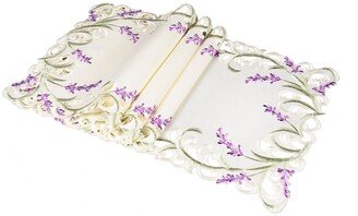 Lavender Lace Embroidered Cutwork Placemats, 13