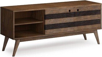 Wright Low TV Stand for TVs up to 65 Rustic Natural Aged Brown - WyndenHall