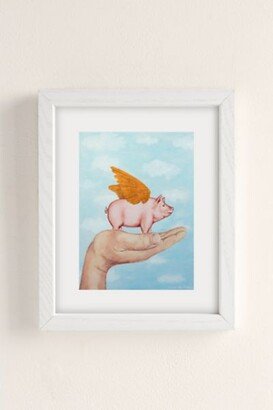 Coco de Paris Pig With Golden Wings\tArt Print