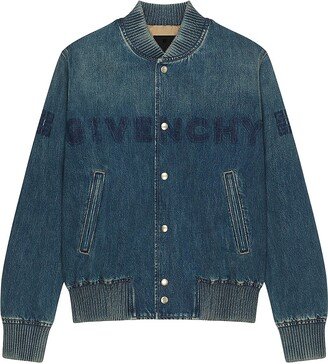 Destroyed Varsity Jacket In Denim