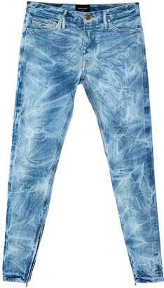 Indigo Acid Washed Denim Slim Fit Selvedge Jeans M