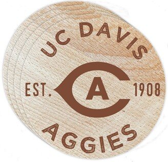 Uc Davis Aggies Wood Coaster Engraved 4-Pack