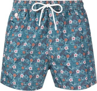 Floral-Print Swim Shorts-AG