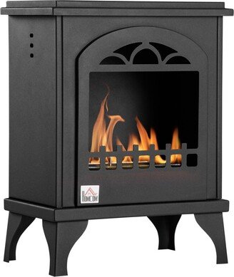 Homcom Ethanol Fireplace Freestanding Stove Heater 0.4 Gal Max 470 Sq. Ft