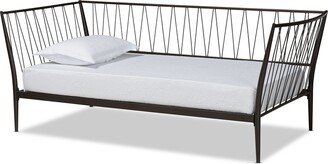 Lysa Modern and Contemporary Metal Twin Size Daybed in Black