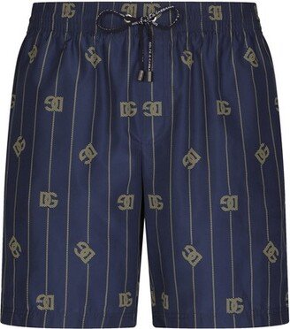 Mid-length swim trunks with-AA