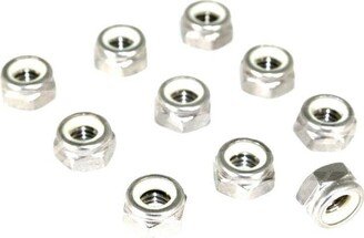 Zspec M6-1.0 Nylon Lock Nuts, Stainless Sus304, 10-Pack
